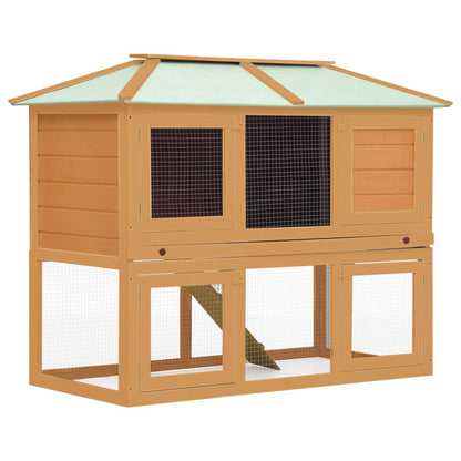 Animal Rabbit Cage Double Floor Wood - OLBRIT