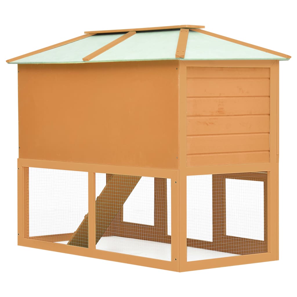 Animal Rabbit Cage Double Floor Wood - OLBRIT