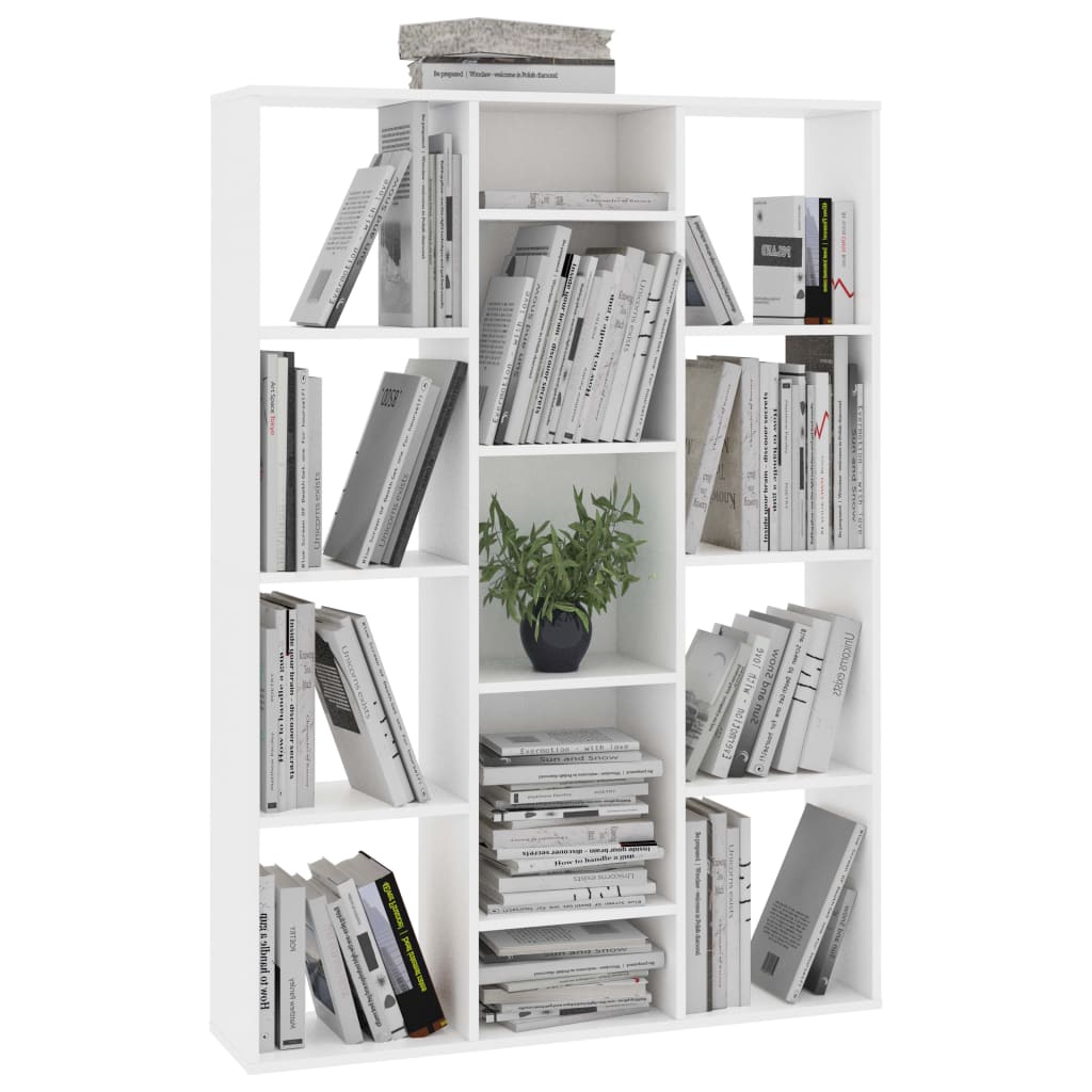 Room Divider/Book Cabinet White 100x24x140 cm Engineered Wood - OLBRIT