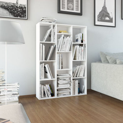 Room Divider/Book Cabinet White 100x24x140 cm Engineered Wood - OLBRIT