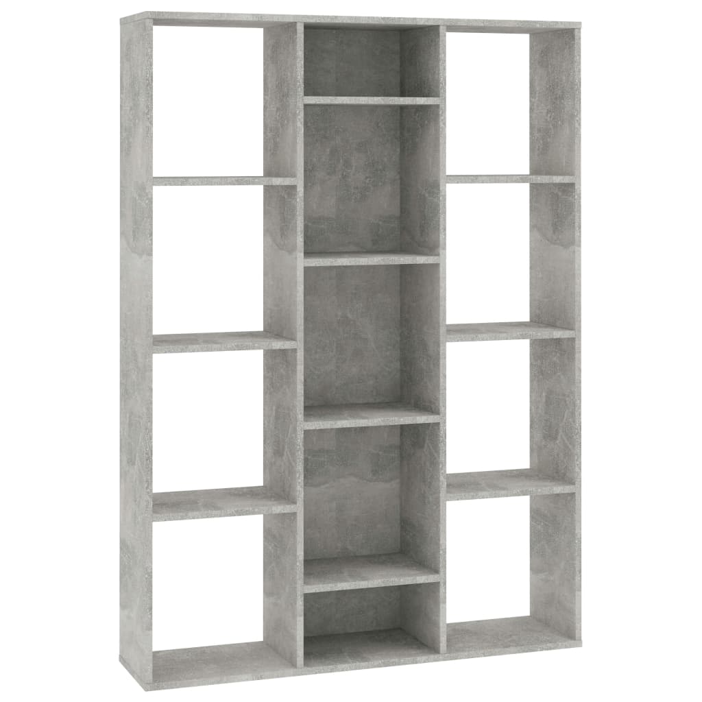 Room Divider/Book Cabinet Concrete Grey 100x24x140 cm Engineered Wood - OLBRIT