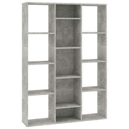 Room Divider/Book Cabinet Concrete Grey 100x24x140 cm Engineered Wood - OLBRIT