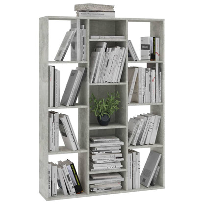 Room Divider/Book Cabinet Concrete Grey 100x24x140 cm Engineered Wood - OLBRIT