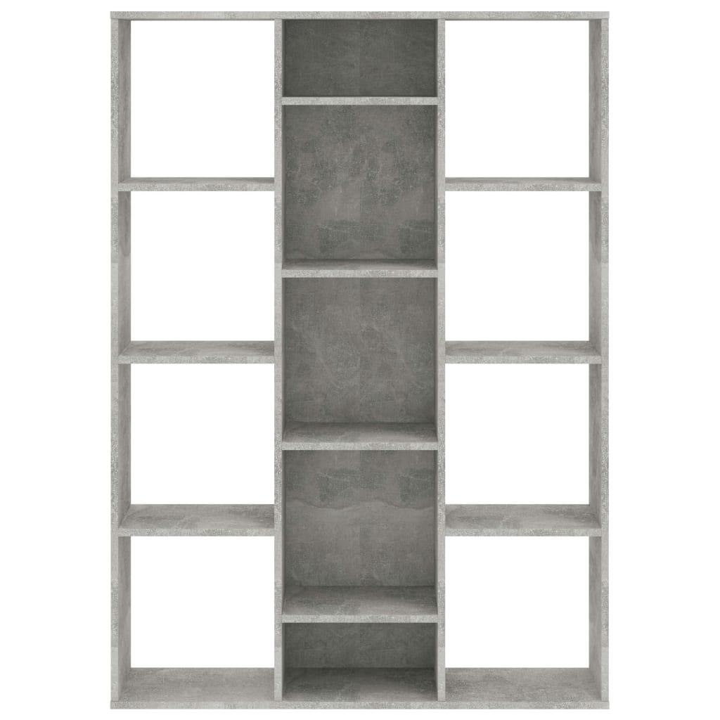 Room Divider/Book Cabinet Concrete Grey 100x24x140 cm Engineered Wood - OLBRIT