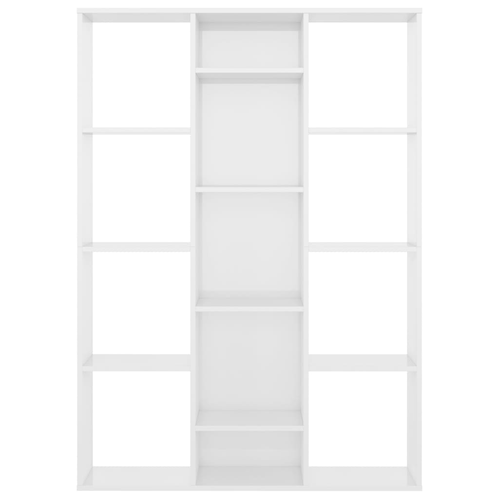 Room Divider/Book Cabinet High Gloss White 100x24x140 cm Engineered Wood - OLBRIT