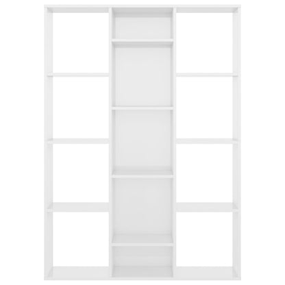 Room Divider/Book Cabinet High Gloss White 100x24x140 cm Engineered Wood - OLBRIT