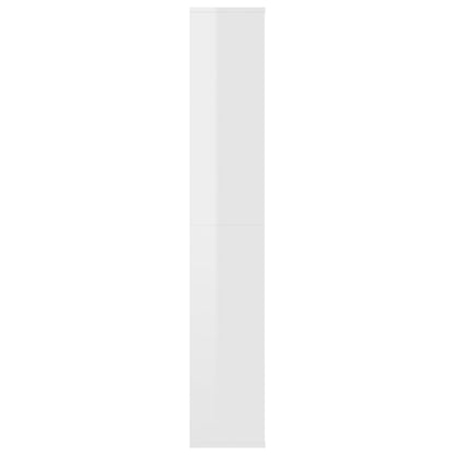 Room Divider/Book Cabinet High Gloss White 100x24x140 cm Engineered Wood - OLBRIT