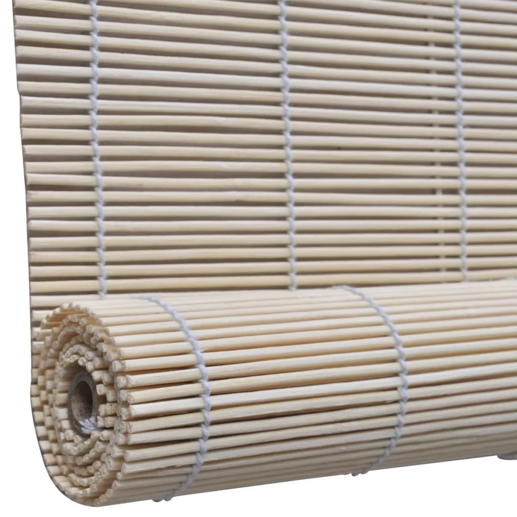 Bamboo Roller Blinds 2 pcs 120x160 cm Natural - OLBRIT