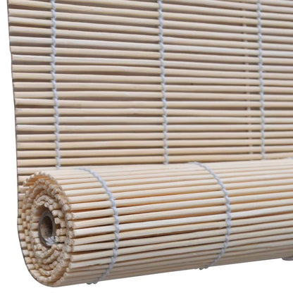 Bamboo Roller Blinds 2 pcs 120x160 cm Natural - OLBRIT