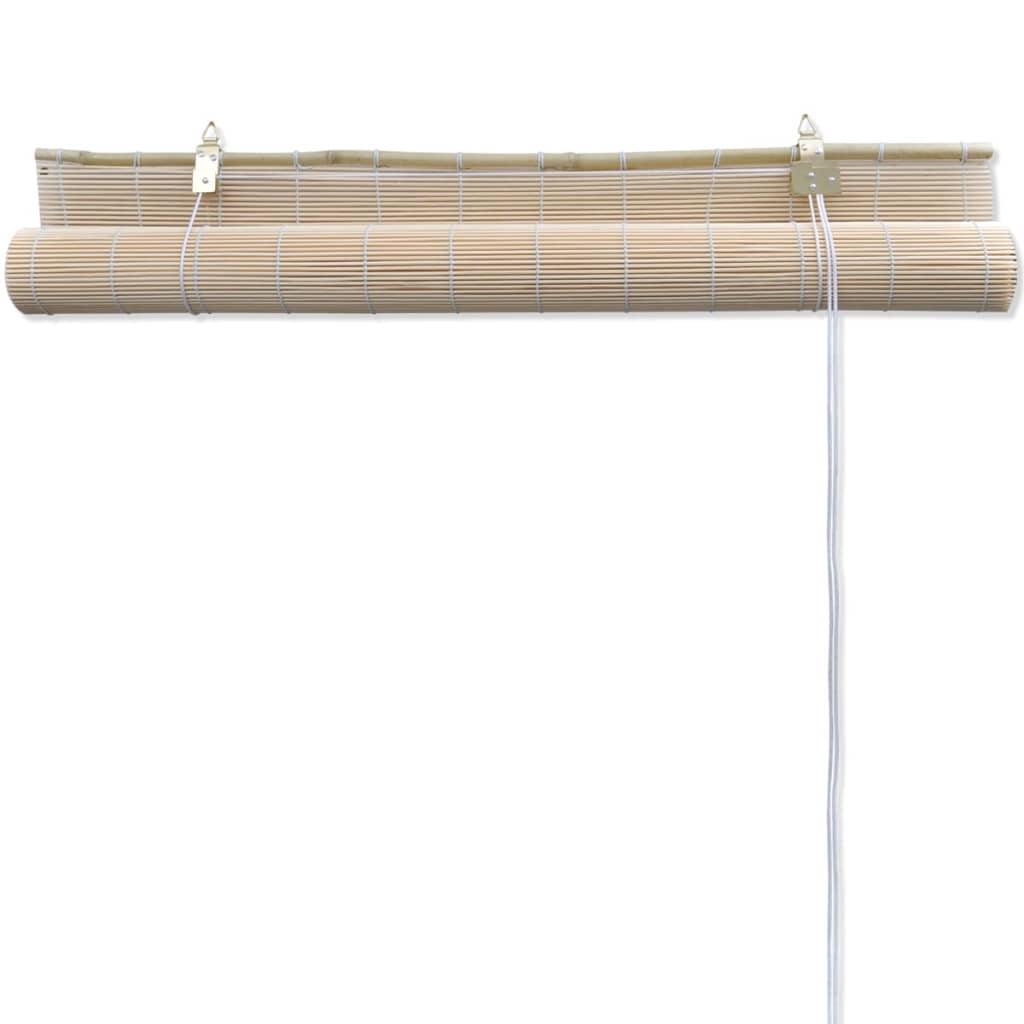 Bamboo Roller Blinds 2 pcs 120x160 cm Natural - OLBRIT