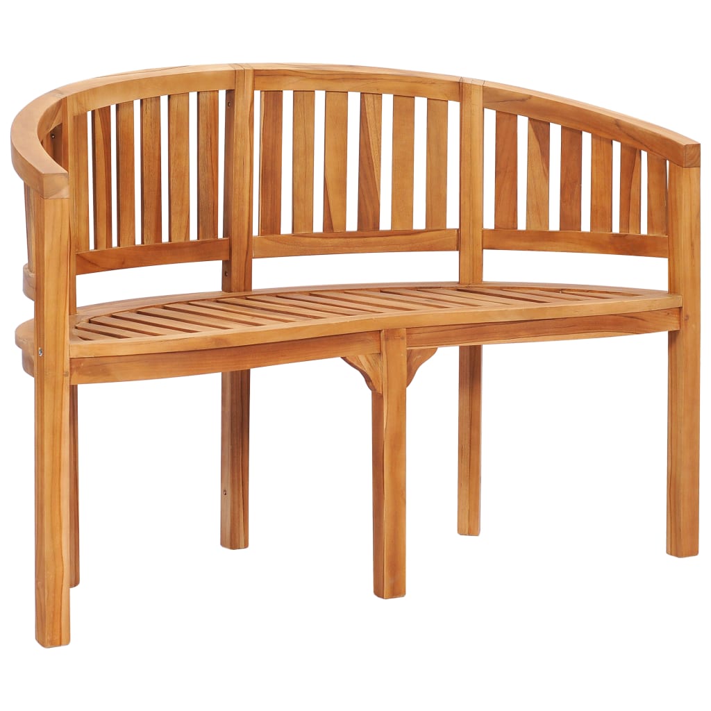 Banana Bench 120 cm Solid Teak Wood - OLBRIT