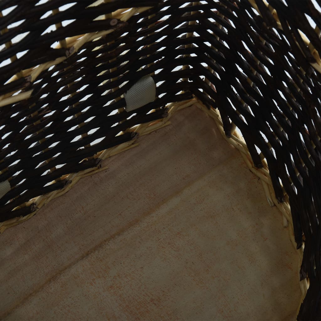 Natural Willow Firewood Backpack with Carrying Belts 50x44x58 cm - OLBRIT