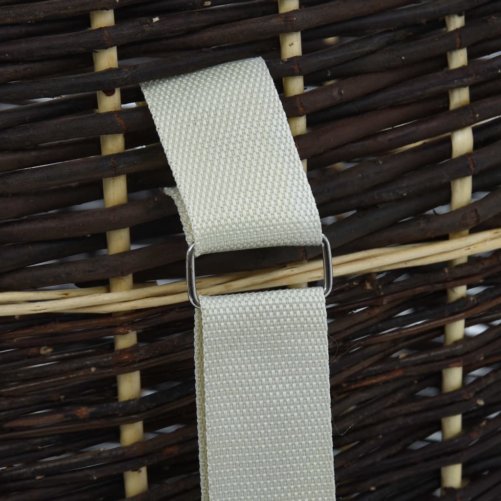 Firewood Backpack with Carrying Belts 57x51x69 cm Natural Willow - OLBRIT