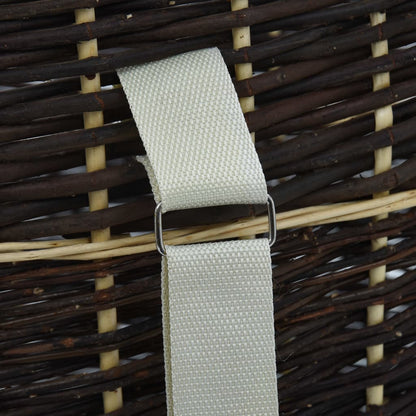 Firewood Backpack with Carrying Belts 57x51x69 cm Natural Willow - OLBRIT