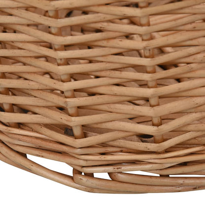 Firewood Basket with Carrying Handles 78x54x34 cm Natural Willow - OLBRIT