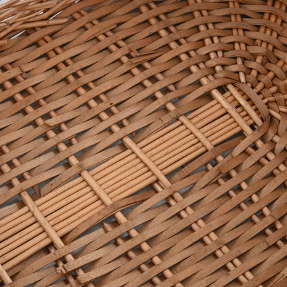 Firewood Basket with Carrying Handles 78x54x34 cm Natural Willow - OLBRIT