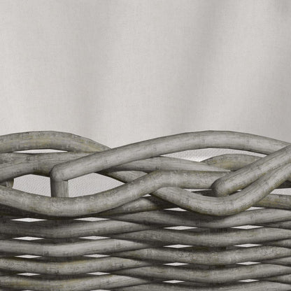 Firewood Basket with Carrying Handles 60x40x28 cm Grey Willow - OLBRIT