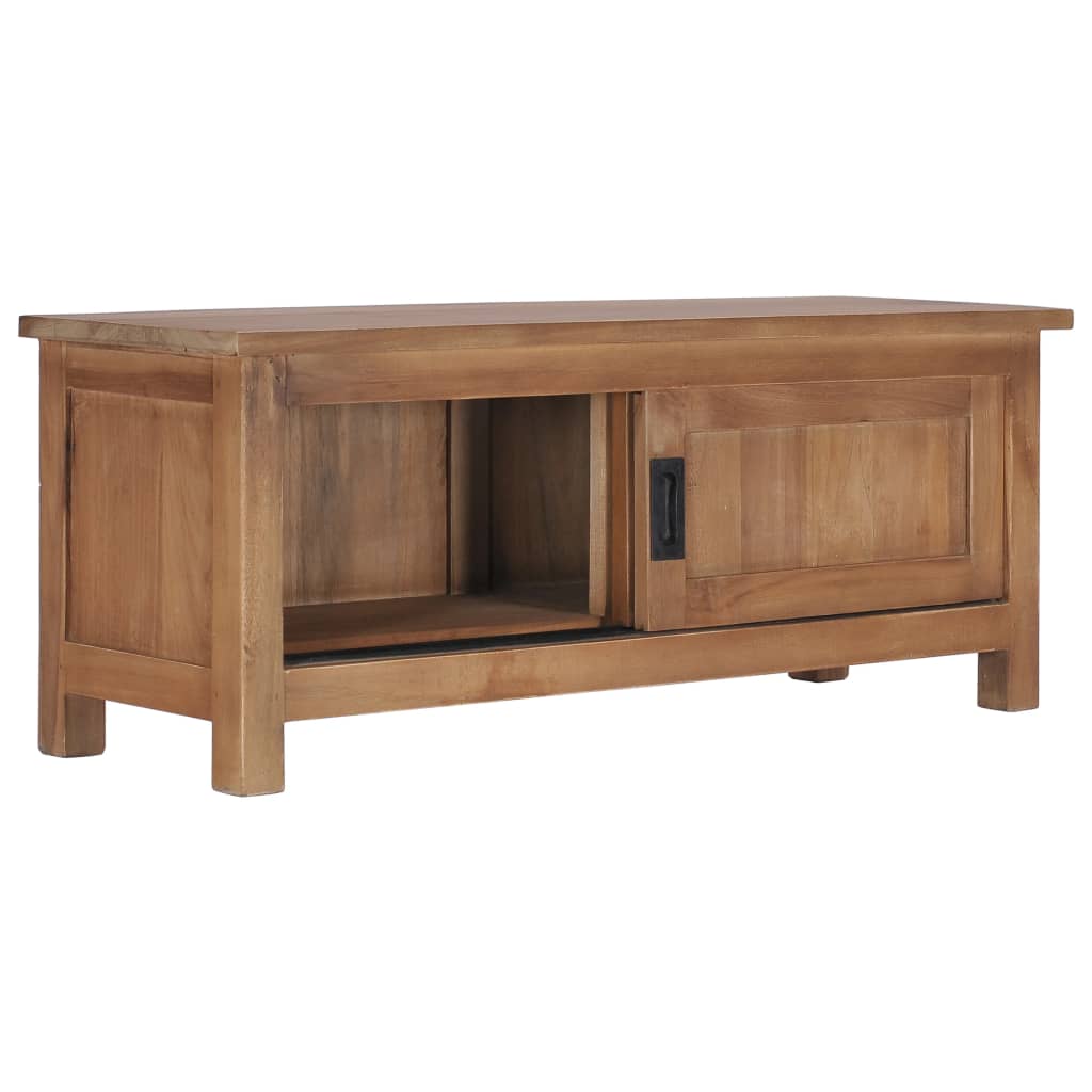 TV Cabinet 90x30x35 cm Solid Teak Wood - OLBRIT