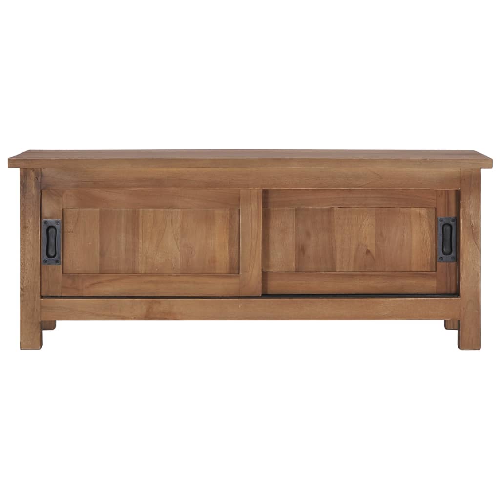 TV Cabinet 90x30x35 cm Solid Teak Wood - OLBRIT