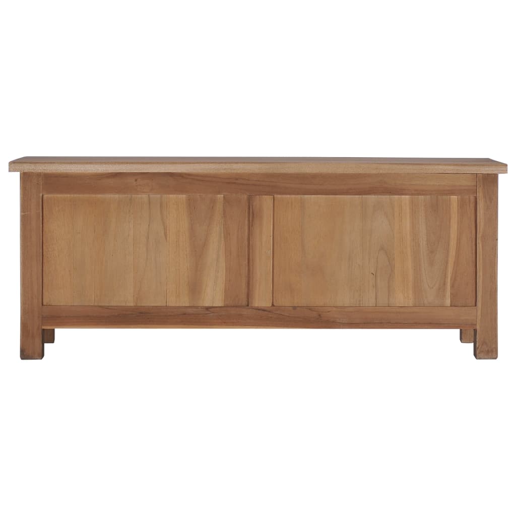 TV Cabinet 90x30x35 cm Solid Teak Wood - OLBRIT