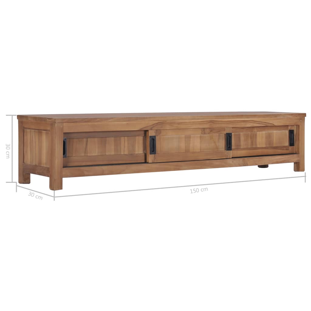 TV Cabinet 150x30x30 cm Solid Teak Wood - OLBRIT