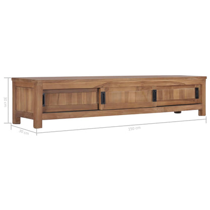 TV Cabinet 150x30x30 cm Solid Teak Wood - OLBRIT