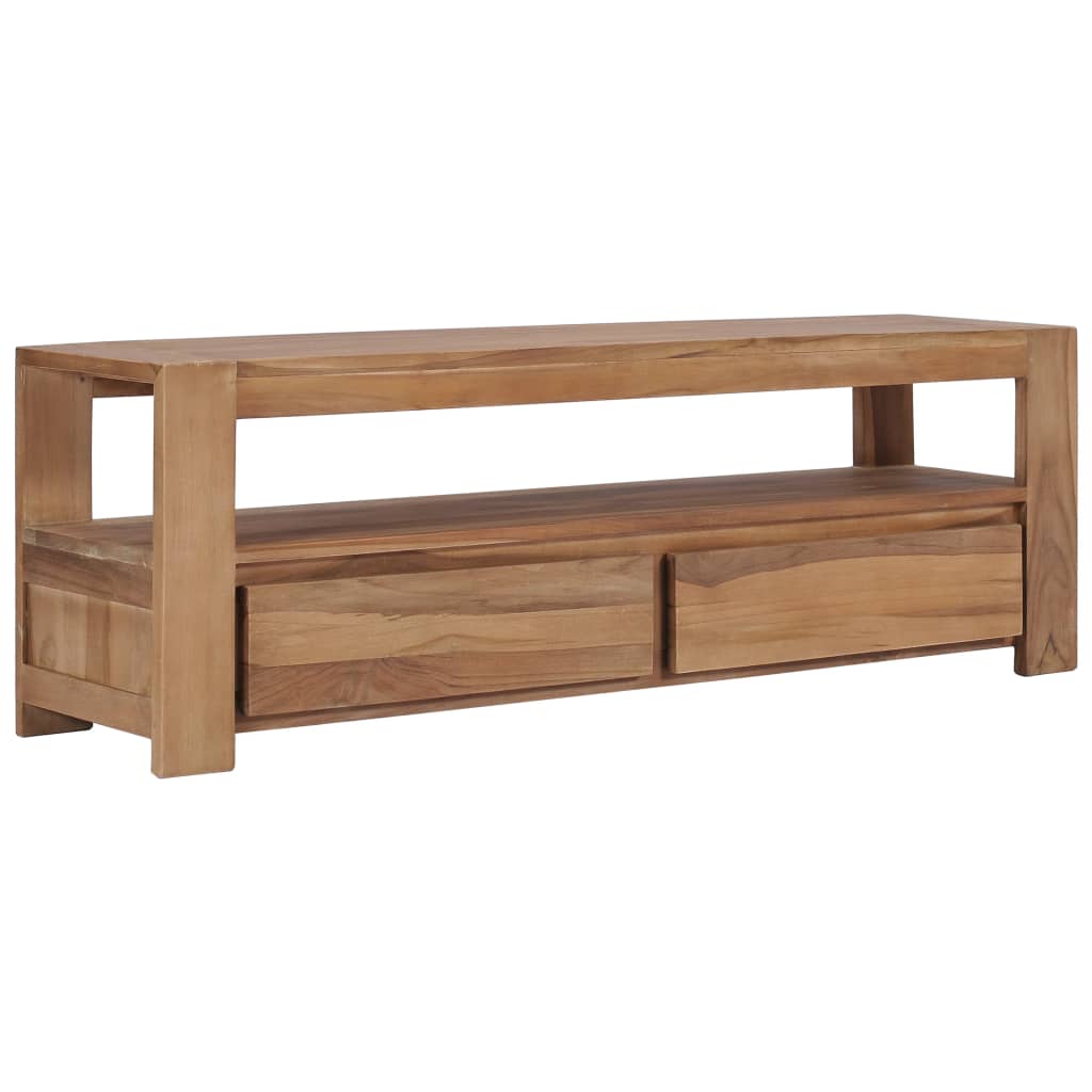 TV Cabinet 120x30x40 cm Solid Teak Wood - OLBRIT