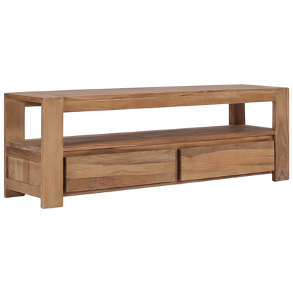 TV Cabinet 120x30x40 cm Solid Teak Wood - OLBRIT