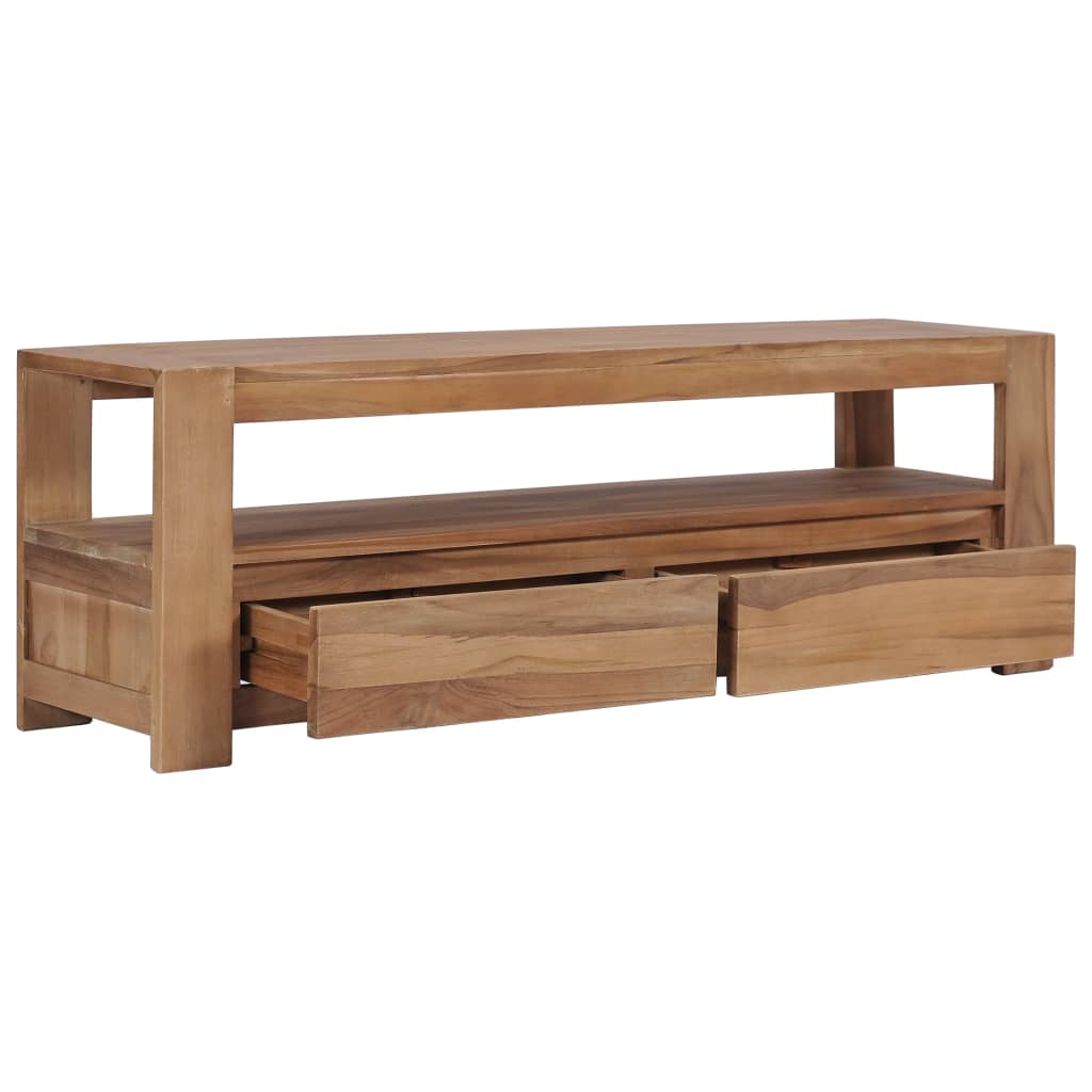 TV Cabinet 120x30x40 cm Solid Teak Wood - OLBRIT