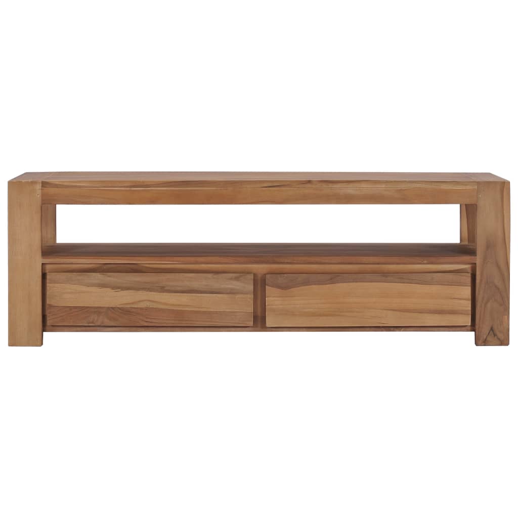 TV Cabinet 120x30x40 cm Solid Teak Wood - OLBRIT