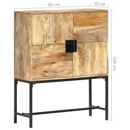 Highboard 80x30x100 cm Solid Mango Wood - OLBRIT
