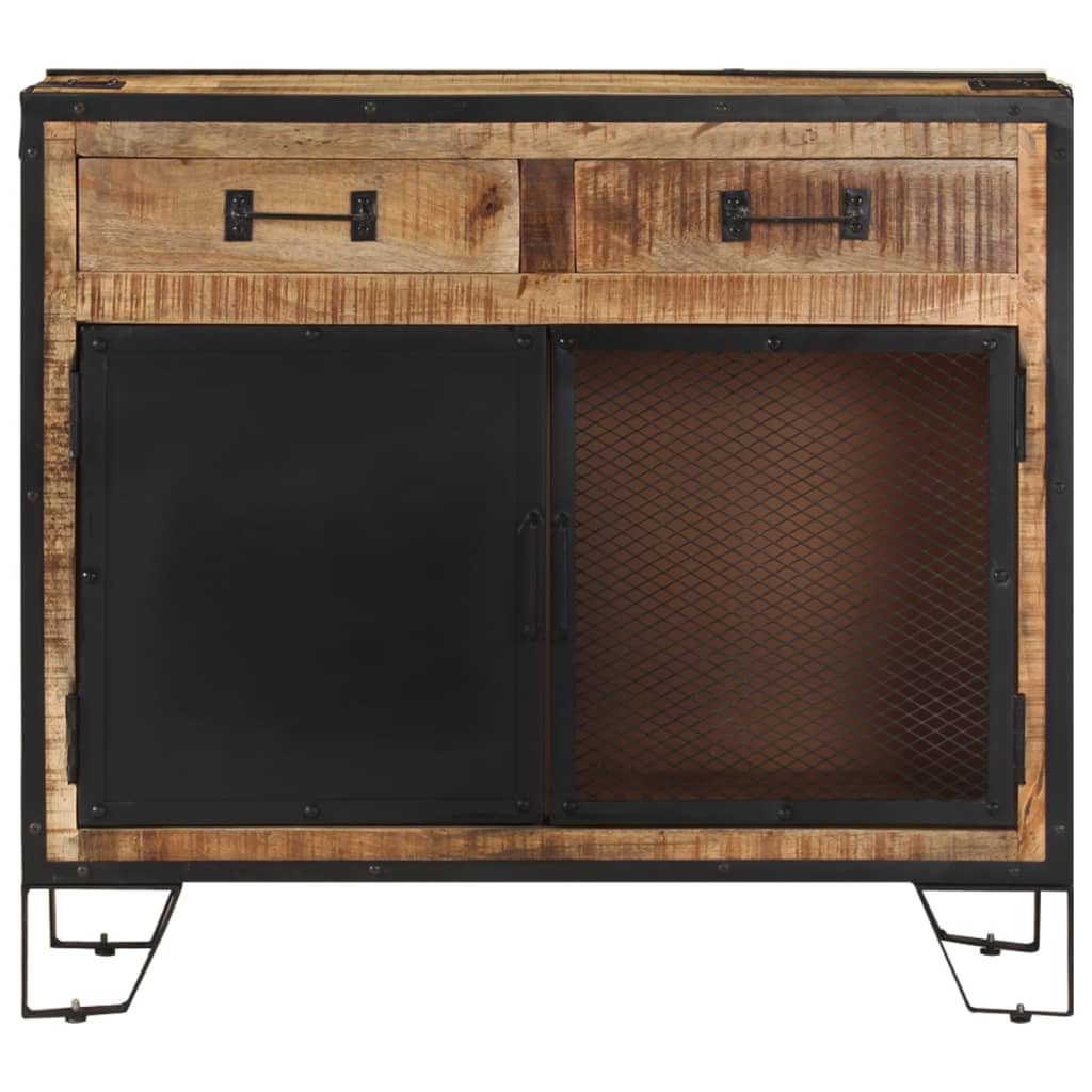 Sideboard 80x31x71 cm Solid Rough Mango Wood - OLBRIT