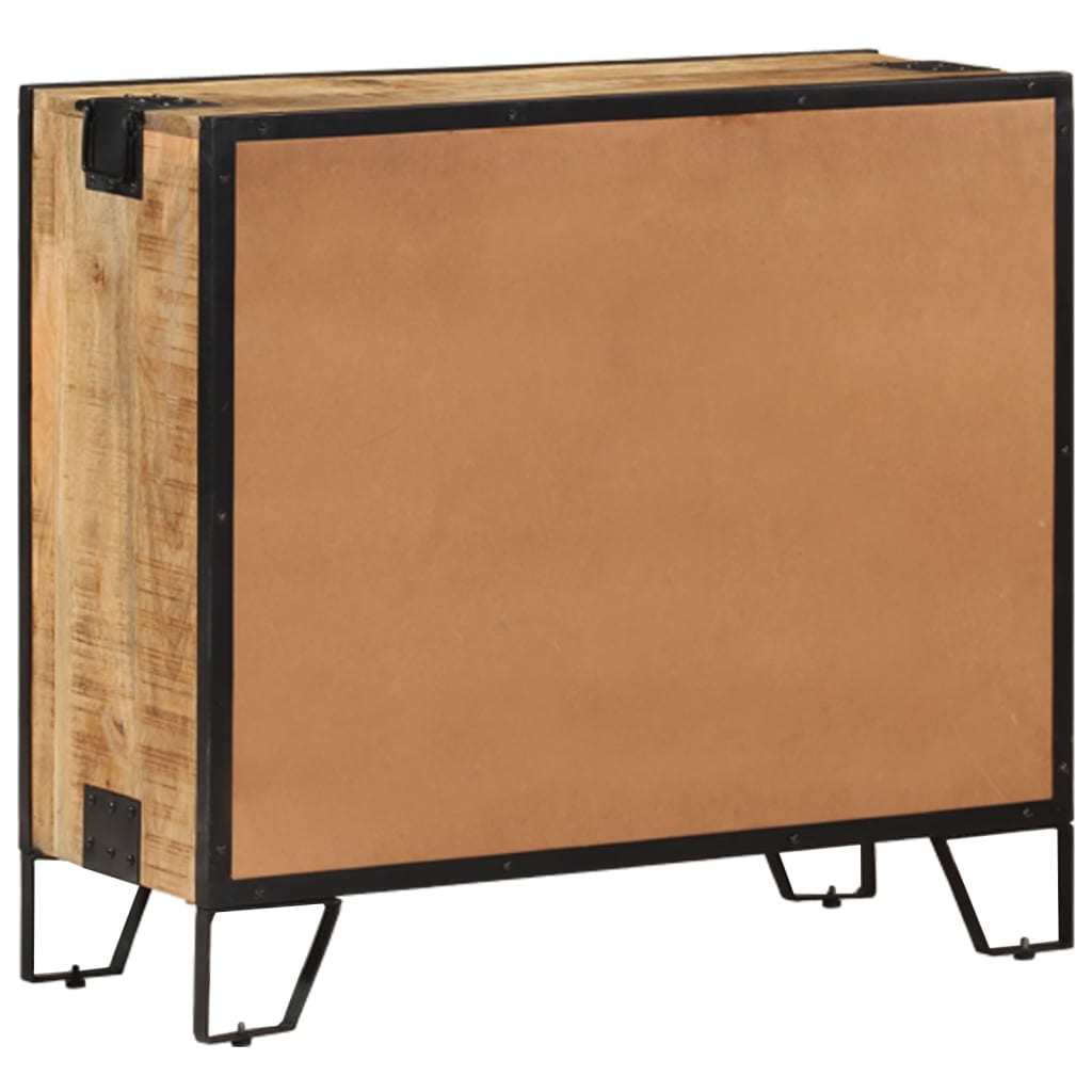 Sideboard 80x31x71 cm Solid Rough Mango Wood - OLBRIT