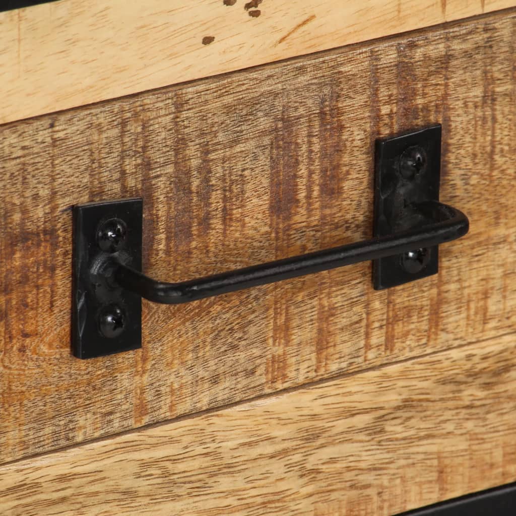 Sideboard 80x31x71 cm Solid Rough Mango Wood - OLBRIT