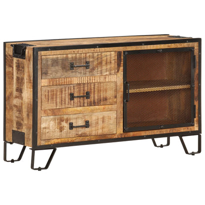 Sideboard 100x31x60 cm Solid Rough Mango Wood - OLBRIT