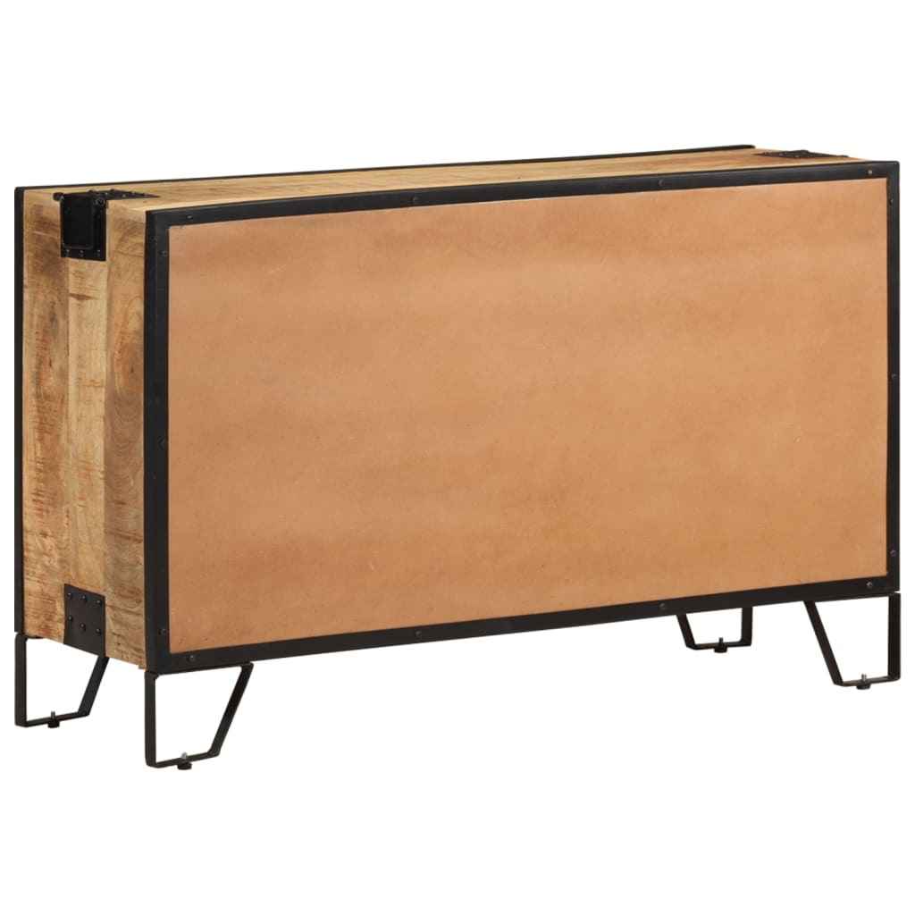 Sideboard 100x31x60 cm Solid Rough Mango Wood - OLBRIT