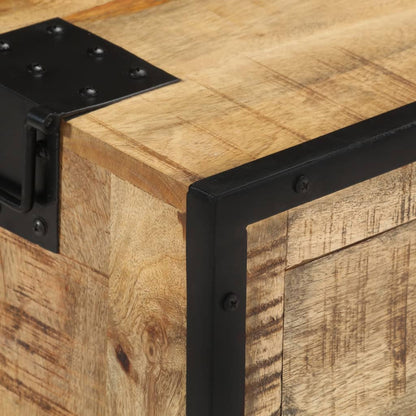 Sideboard 100x31x60 cm Solid Rough Mango Wood - OLBRIT