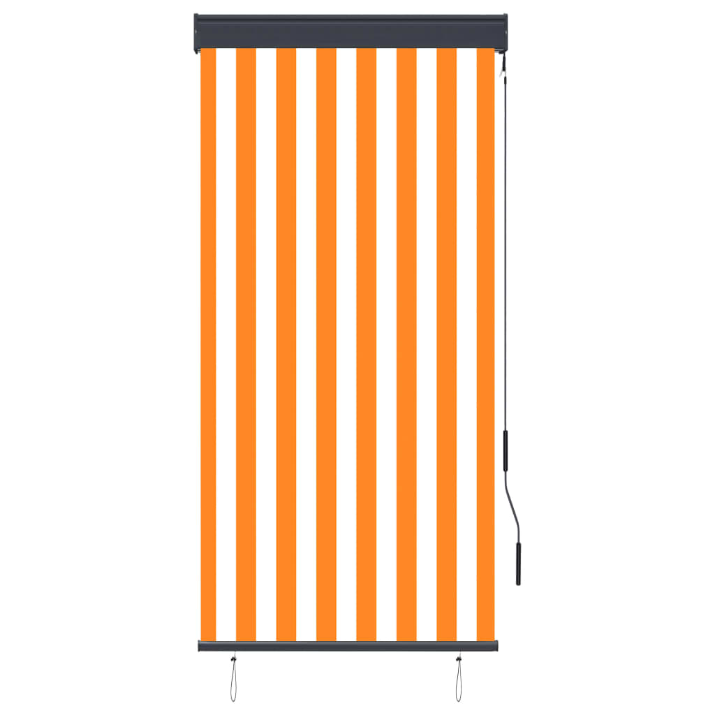 Outdoor Roller Blind 80x250 cm White and Orange - OLBRIT