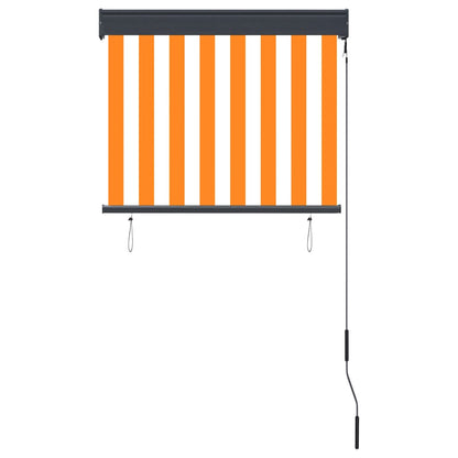 Outdoor Roller Blind 80x250 cm White and Orange - OLBRIT