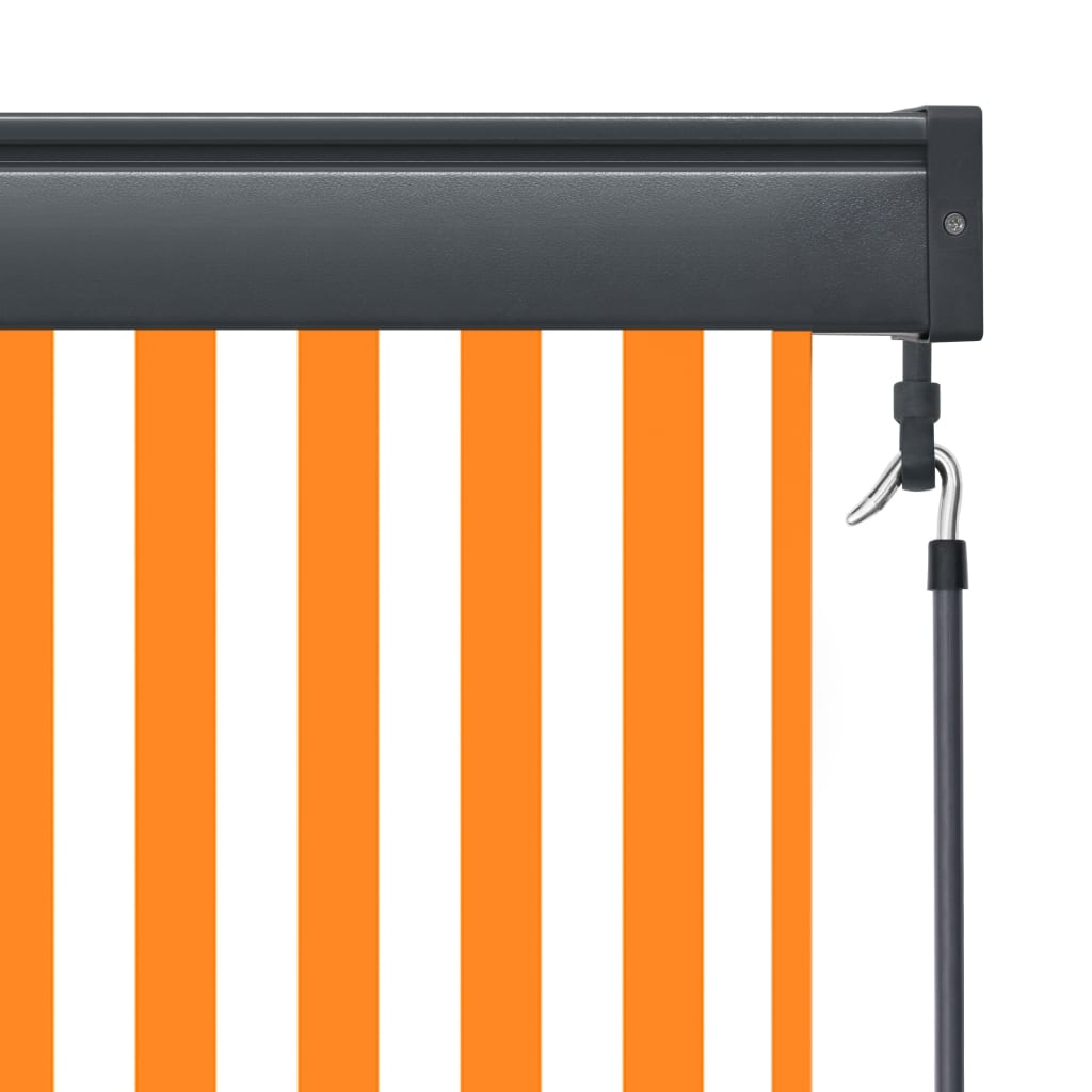 Outdoor Roller Blind 80x250 cm White and Orange - OLBRIT