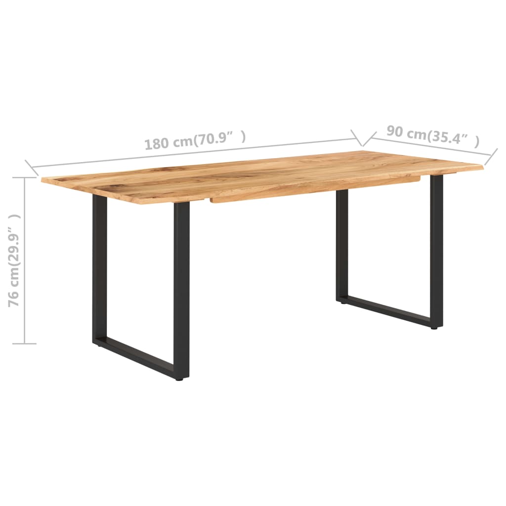 Dining Table 180x90x76 cm Solid Acacia Wood - OLBRIT