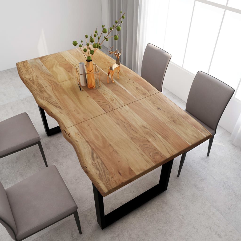 Dining Table 180x90x76 cm Solid Acacia Wood - OLBRIT