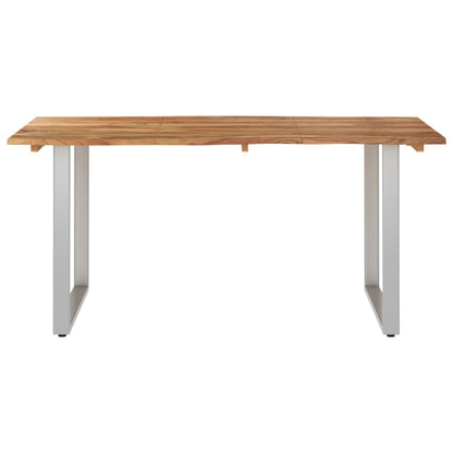 Dining Table 154x80x76 cm Solid Acacia Wood - OLBRIT