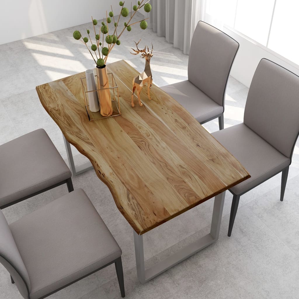 Dining Table 140x70x76 cm Solid Acacia Wood - OLBRIT