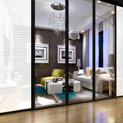 Frosted Privacy Window Film Adhesive Stripes 0.9x50 m - OLBRIT