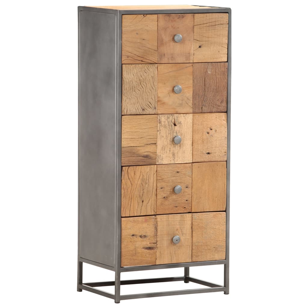 Drawer Cabinet 45x30x100 cm Solid  Reclaimed Wood - OLBRIT