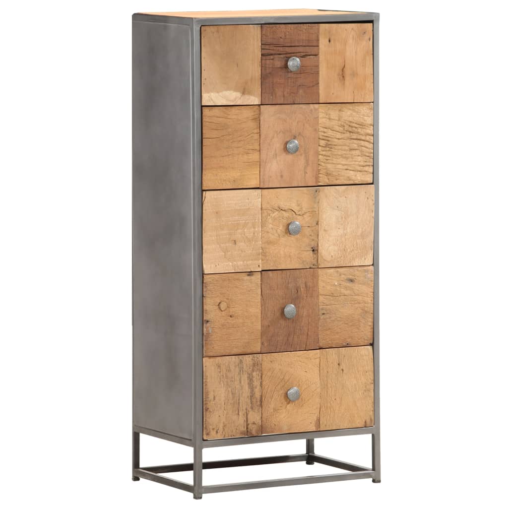 Drawer Cabinet 45x30x100 cm Solid  Reclaimed Wood - OLBRIT