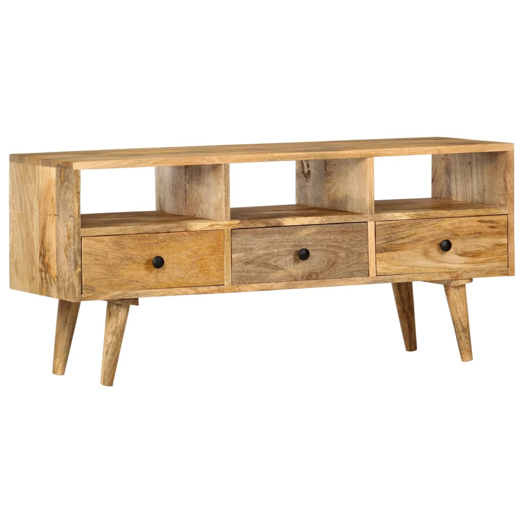 TV Cabinet 110x36x50 cm Solid Mango Wood - OLBRIT