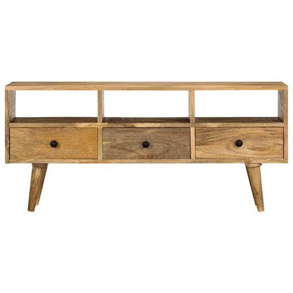 TV Cabinet 110x36x50 cm Solid Mango Wood - OLBRIT