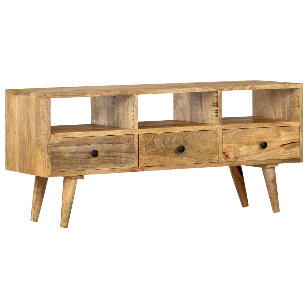 TV Cabinet 110x36x50 cm Solid Mango Wood - OLBRIT